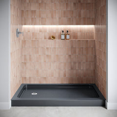 Alcove Shower Base, Acrylic, Left Drain, 60 x 36 in.