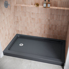 Alcove Shower Base, Acrylic, Left Drain, 60 x 36 in.