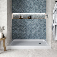 Alcove Shower Base, Acrylic, Right Drain, 60 x 36 in.