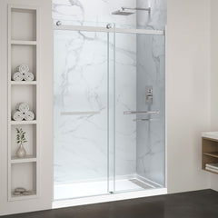 Alcove Shower Base and Door Combo, Kahn, 48 in. x 32 in. in Matte Black