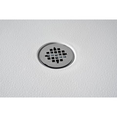 Alcove Shower Base, Center Drain, Acrylic, 38 in. x 38 in., Glossy White
