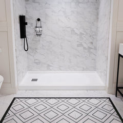 Alcove Shower Pan, Alexander, 60" x 30" with Right Drain