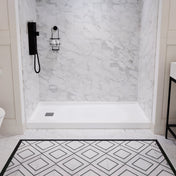Alcove Shower Pan, Alexander, 60" x 30" with Right Drain