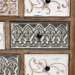 Apothecary Storage, 8 Drawers, Solid and Engineered Wood, Natural Finish