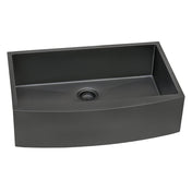 Apron-Front Kitchen Sink, 36-Inch, Single Bowl, Stainless Steel, Gunmetal Black