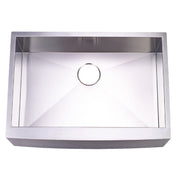 Apron-Front Kitchen Sink, Denver, 30 Inch Single Bowl in Brushed Stainless Steel