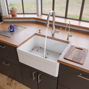 Apron Kitchen Sink, Single Bowl, Fireclay, 26 Inch, White