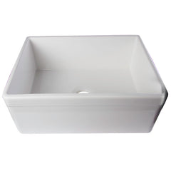 Apron Kitchen Sink, Single Bowl, Fireclay, 26 Inch, White