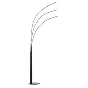 Arc Floor Lamp, 92 in Tall, Black Metal with Dimmer Switch