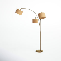 Arc Lamp, 3-Light, Antique Brass with Marble Base