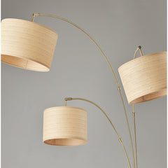 Arc Lamp, 3-Light, Antique Brass with Marble Base