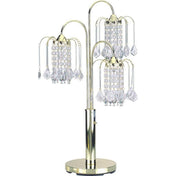 Arc Lamp, 3-Light, Metal Base with Clear Plastic Shade