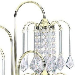 Arc Lamp, 3-Light, Metal Base with Clear Plastic Shade