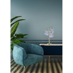 Arc Lamp, 3-Light, Metal Base with Clear Plastic Shade