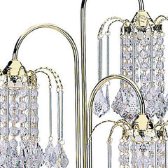 Arc Lamp, 3-Light, Metal Base with Clear Plastic Shade