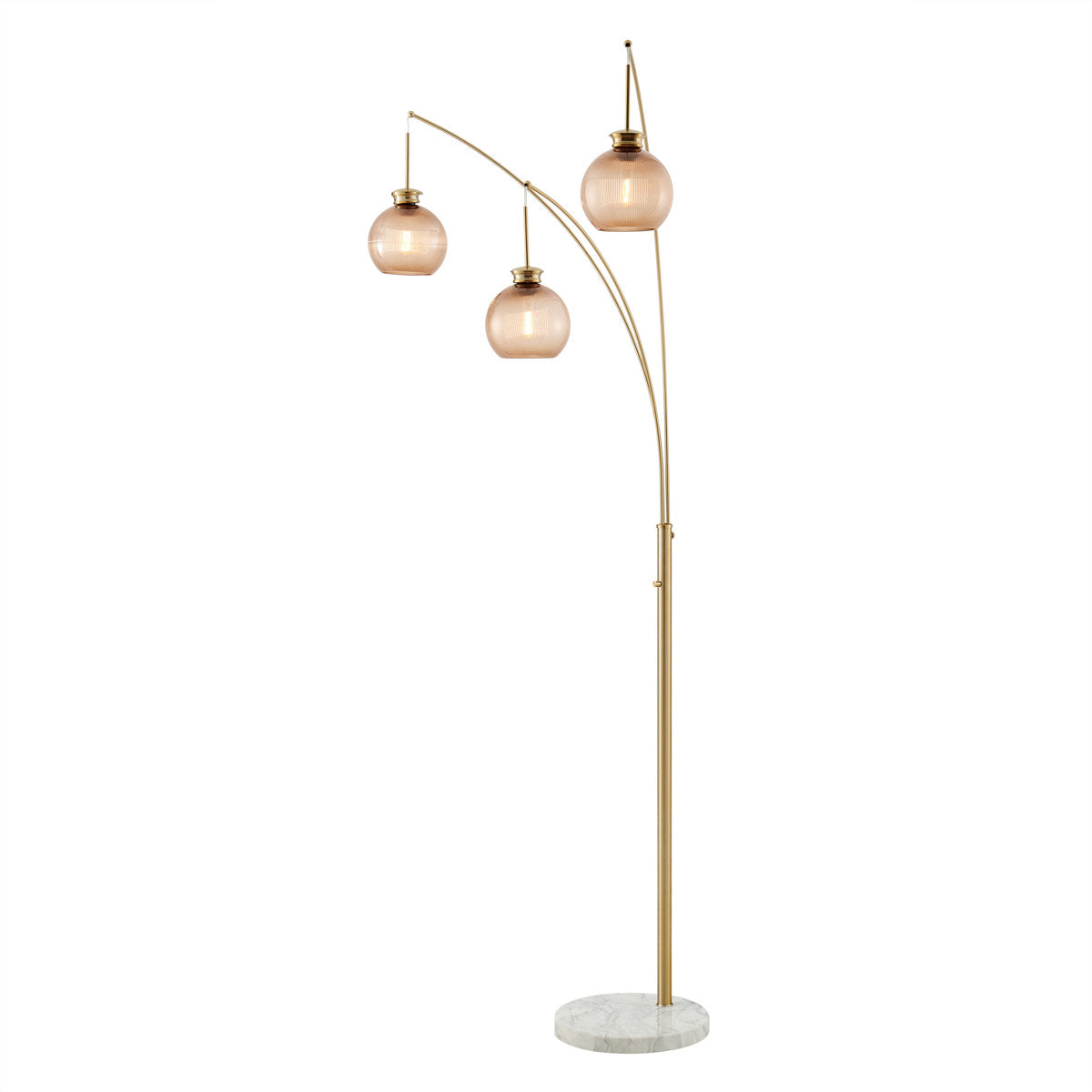 Arch Floor Lamp, 3-Light with Metal Frame