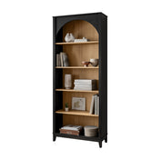 Arched Bookcase with 5 Shelves, 78 in H x 32 in W x 13 in D