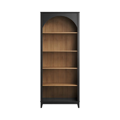 Arched Bookcase with 5 Shelves, 78 in H x 32 in W x 13 in D