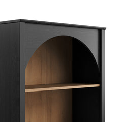 Arched Bookcase with 5 Shelves, 78 in H x 32 in W x 13 in D