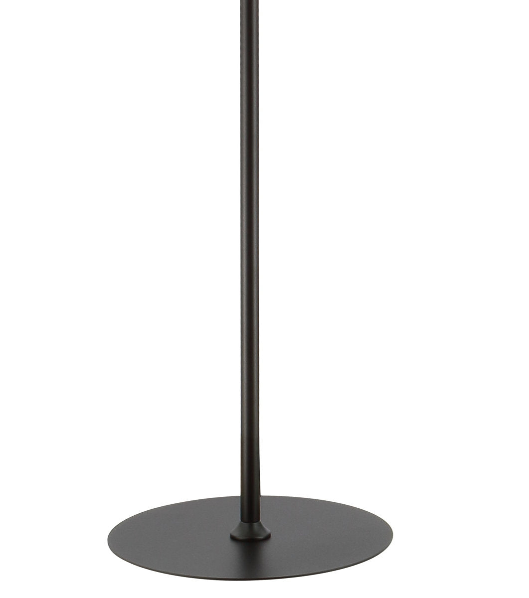 Arched Floor Lamp with Integrated LED in Black Metal