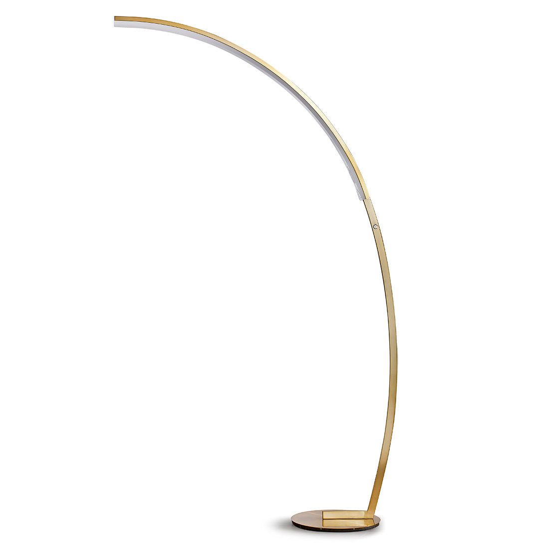 Arched LED Floor Lamp with 4-Way Dimmer in Brushed Brass