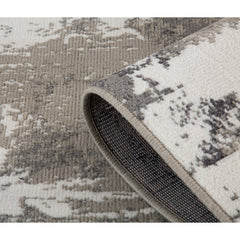 Area Rug, 10'6" x 13'9", Gray with Abstract Pattern