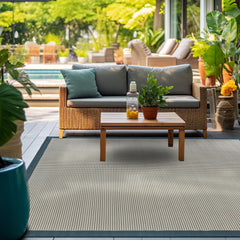 Area Rug, 10 Ft Square in Gray and Navy