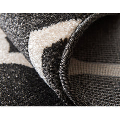 Area Rug, 10 Ft x 14 Ft 1 In, Black Polypropylene