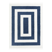 Area Rug, 10 Ft x 14 Ft 1 In, Blue Polyester with Cotton Backing