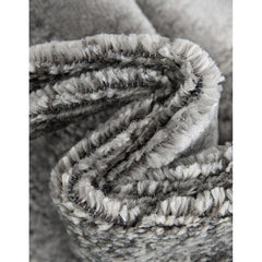 Area Rug, 10 Ft x 14 Ft 1 In, Gray Polypropylene with Jute Backing