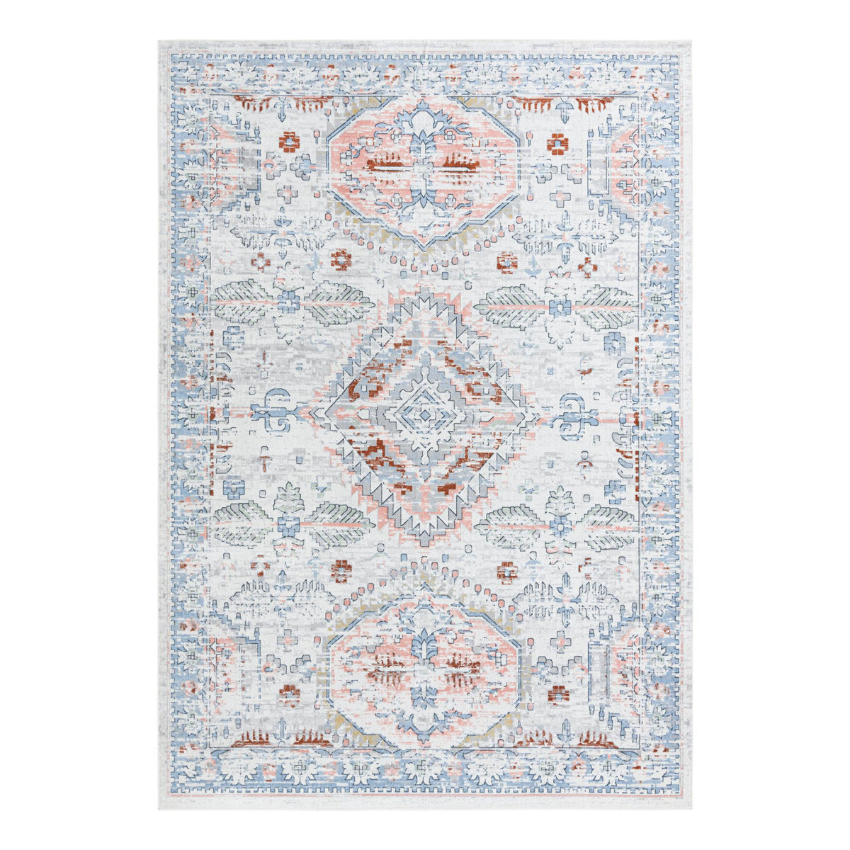 Area Rug, 10 ft x 14 ft 1 in, Ivory Polyester