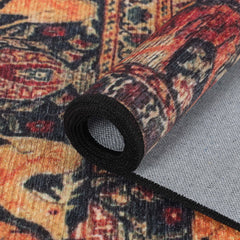 Area Rug, 10 Ft x 14 Ft, Brown Polyester with Medallion Pattern