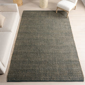 Area Rug, 10 ft x 14 ft in Green and Gray Polyester