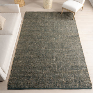 Area Rug, 10 ft x 14 ft in Green and Gray Polyester