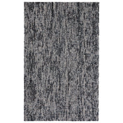 Area Rug, 10 ft x 14 ft Rectangle in Black and Gray Wool