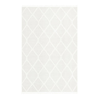 Area Rug, 10' x 14'1", Ivory with High-Low Pile