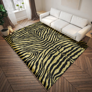 Area Rug, 10 x 14 ft, Gilded Polyester Chenille