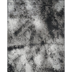 Area Rug, 10 x 14 ft in Black and Gray