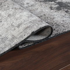 Area Rug, 10 x 14 ft in Black and Gray