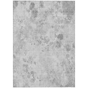 Area Rug, 10 x 14 ft with Gray Floral Pattern
