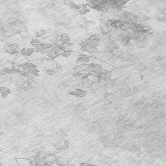 Area Rug, 10 x 14 ft with Gray Floral Pattern