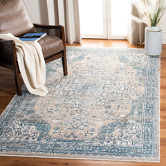 Area Rug, 10' x 14' Rectangle in Blue Polypropylene