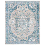 Area Rug, 10' x 14' Rectangle in Blue Polypropylene