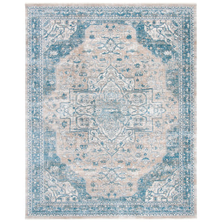 Area Rug, 10' x 14' Rectangle in Blue Polypropylene