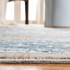 Area Rug, 10' x 14' Rectangle in Blue Polypropylene