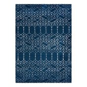 Area Rug, 10' x 14' Rectangle in Navy Geometric Pattern