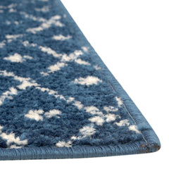 Area Rug, 10' x 14' Rectangle in Navy Geometric Pattern