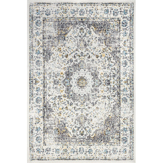 Area Rug, 100% Polypropylene in Gray/Charcoal
