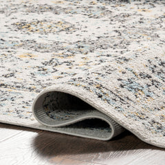 Area Rug, 100% Polypropylene in Gray/Charcoal