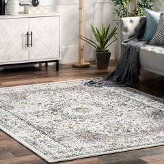 Area Rug, 100% Polypropylene in Gray/Charcoal